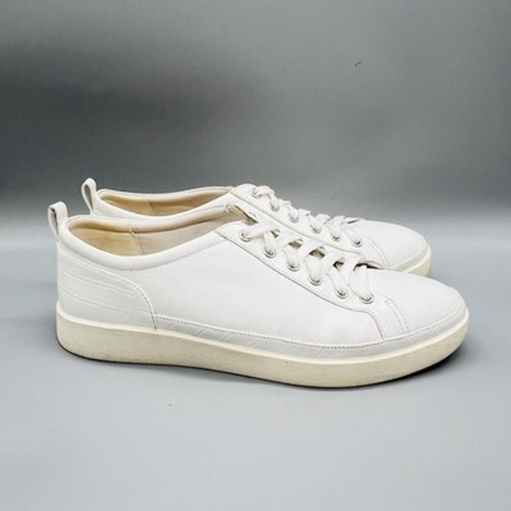 Vionic Shoes Women 12 White Leather Winny Low Top Casual Sneaker Comfort Walking